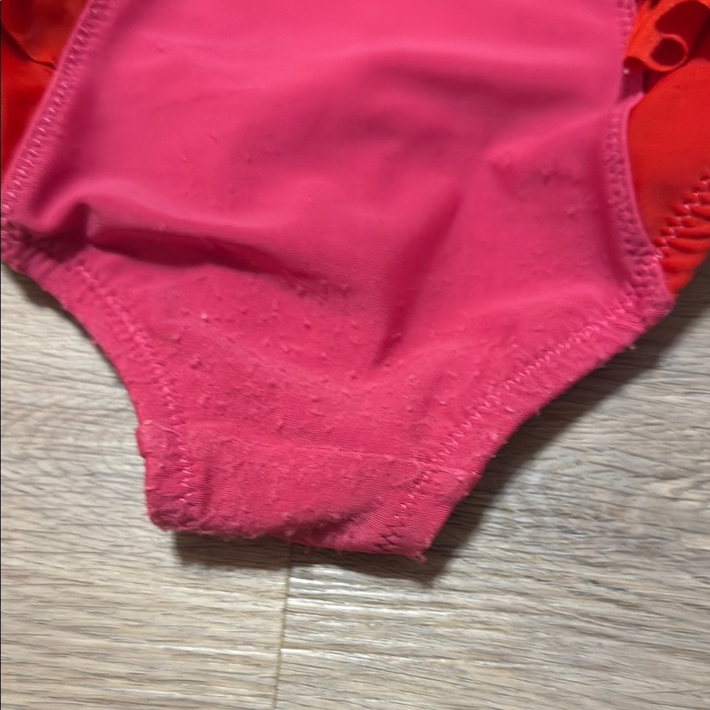 Mia Joy Kids Zipper Swim One Piece - Red and Pink Ruffle Details - Picture 6 of 9